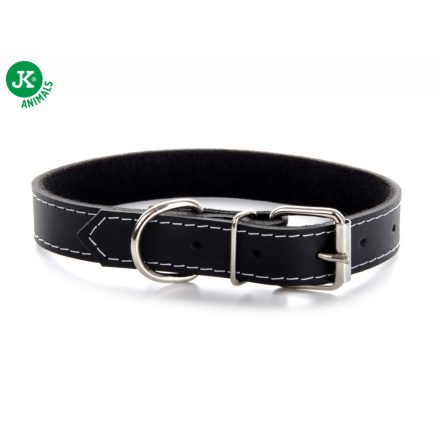 JK Classic bőr nyakörv 1.8 × 31.5–41.5 cm, fekete