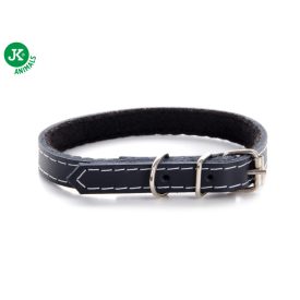 JK Classic bőr nyakörv 1,2 × 20,5–29 cm, fekete