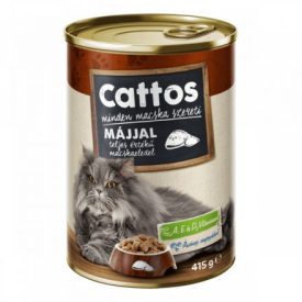 Cattos cicakonzerv 415g májas