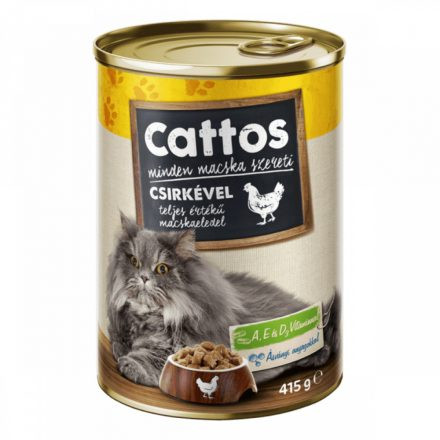 Cattos cicakonzerv 415g csirkés