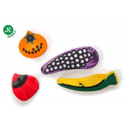 Fa gyümölcsös játék mix, rágcsálóknak 2-6 cm