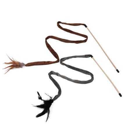 Nobleza pálcás macskajáték 40cm, szürke, barna